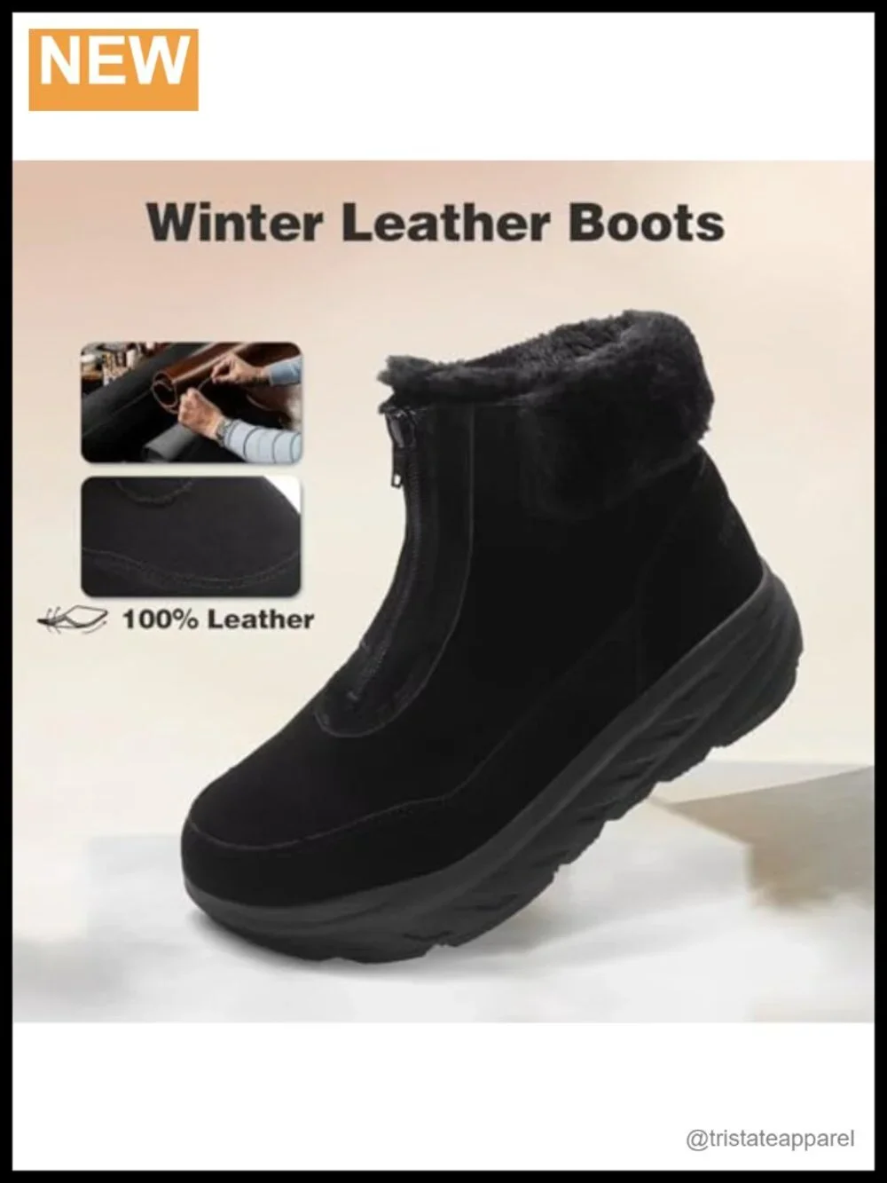 Women's Orthopedic Wide Winter Ankle Boots Arch Support Plantar Fasciitis